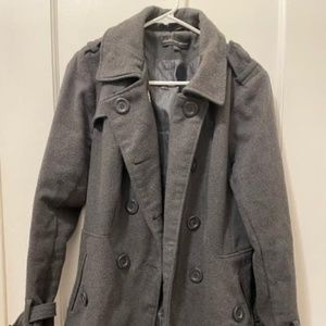 Ambiance Apparel Forever 21 Women's Wool Blend Gray Coat